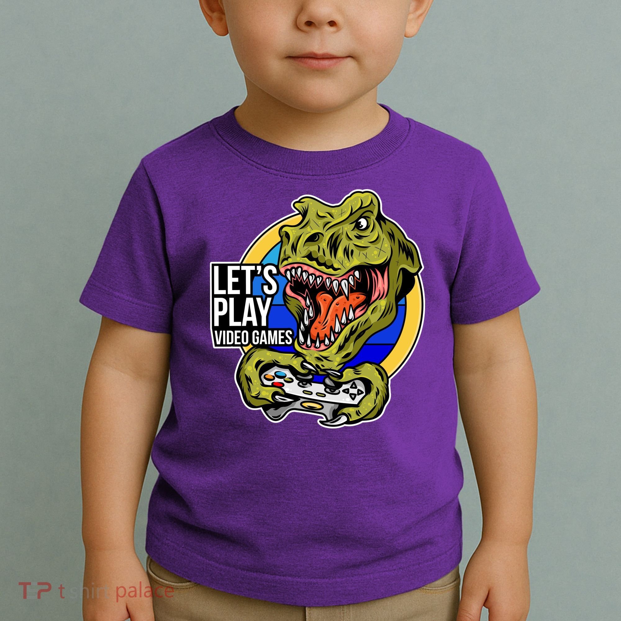 Lets Play Video Games T Rex Toddler T-Shirt