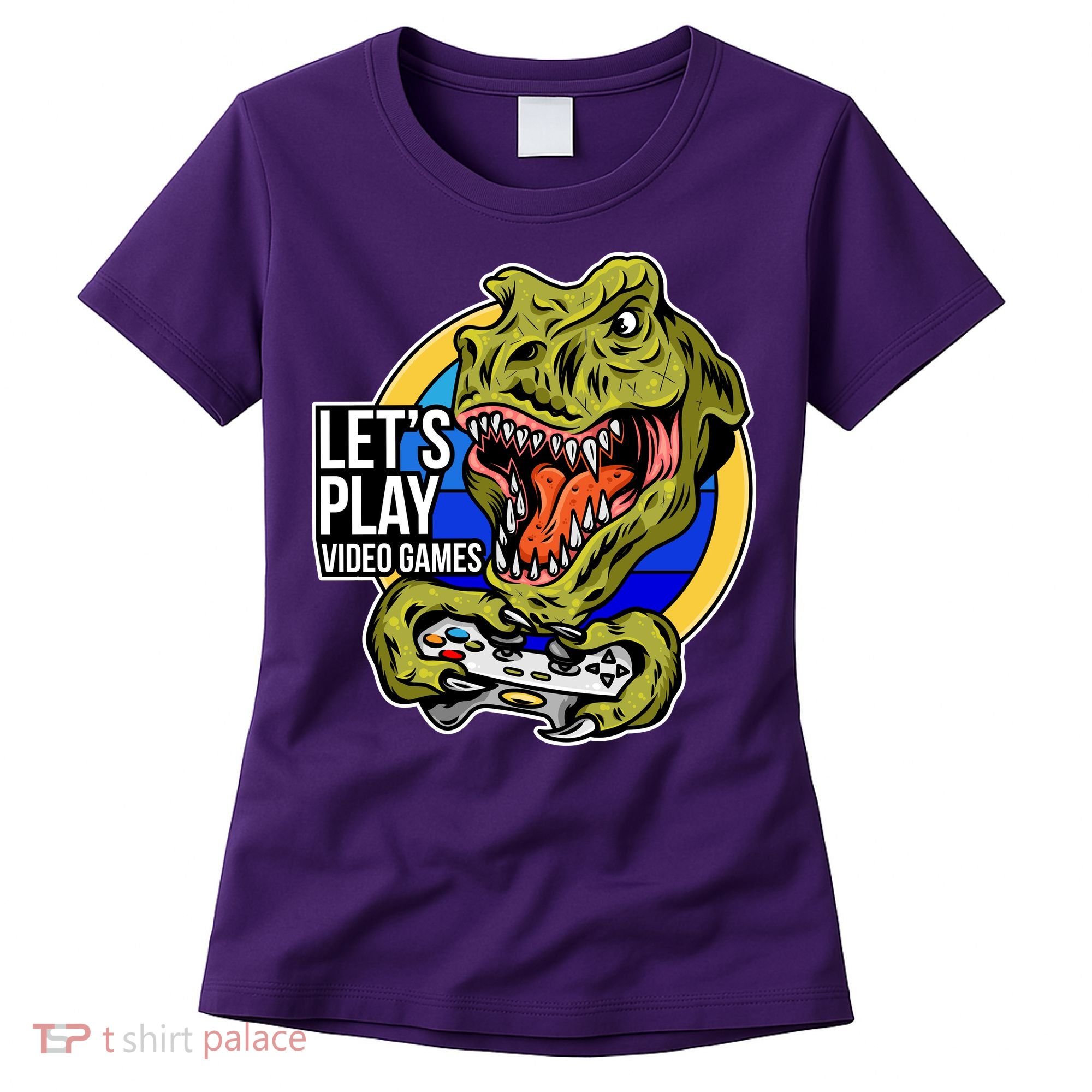 Lets Play Video Games T Rex Women's T-Shirt