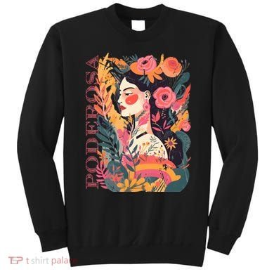 Latina Poderosa Vintage Retro Floral Sweatshirt