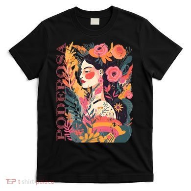 Latina Poderosa Vintage Retro Floral T-Shirt