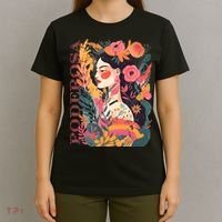 Latina Poderosa Vintage Retro Floral T-Shirt thumb 4