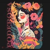 Latina Poderosa Vintage Retro Floral T-Shirt thumb 7