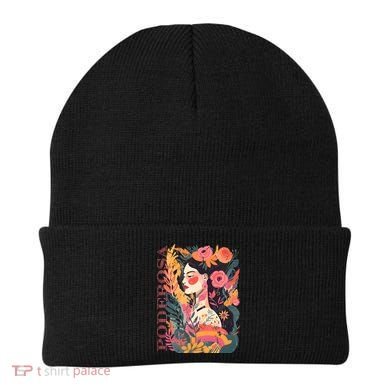 Latina Poderosa Vintage Retro Floral Beanie