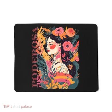 Latina Poderosa Vintage Retro Floral Mousepad
