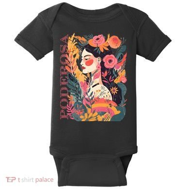 Latina Poderosa Vintage Retro Floral Baby Bodysuit