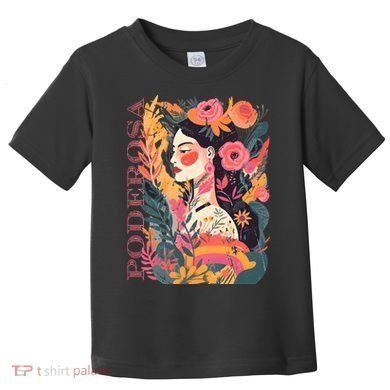 Latina Poderosa Vintage Retro Floral Toddler T-Shirt