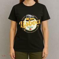 Lisbon Portugal With Retro Tram Vintage Souvenir T-Shirt thumb 4