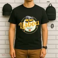 Lisbon Portugal With Retro Tram Vintage Souvenir T-Shirt thumb 6