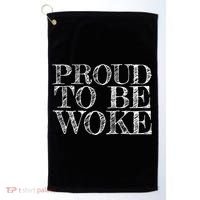 Leftist Politically Well Informed Socialist Proud To Be Woke Gift Golf Towel thumb 0