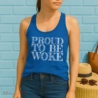 Leftist Politically Well Informed Socialist Proud To Be Woke Gift Women's Tank Top thumb 2
