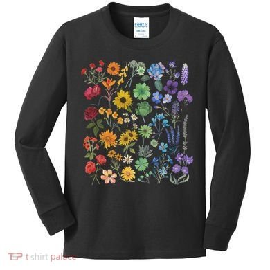 Lgbt Pride Wildflowers Pride Month Kids Long Sleeve Shirt