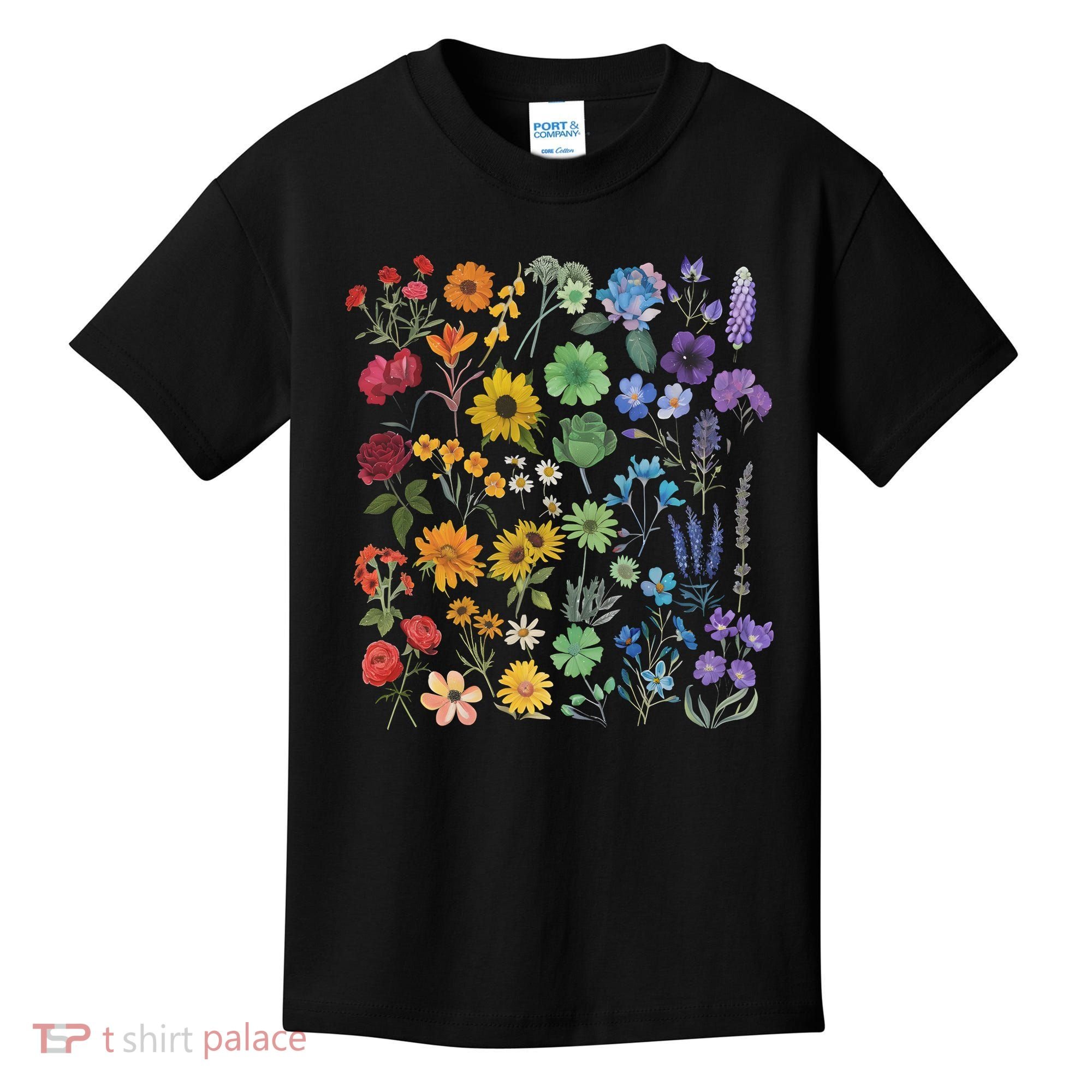 Lgbt Pride Wildflowers Pride Month Kids T-Shirt