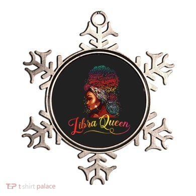 Libra Queen Afro Women September October Melanin Birthday Ornament