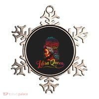 Libra Queen Afro Women September October Melanin Birthday Ornament thumb 0