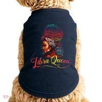 Libra Queen Afro Women September October Melanin Birthday Doggie Tank thumb 0