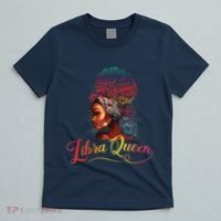 Libra Queen Afro Women September October Melanin Birthday T-Shirt thumb 5