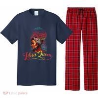 Libra Queen Afro Women September October Melanin Birthday Pajama Set thumb 0