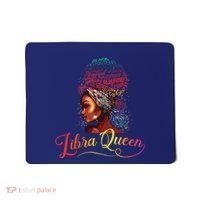 Libra Queen Afro Women September October Melanin Birthday Mousepad thumb 0