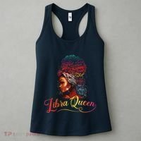 Libra Queen Afro Women September October Melanin Birthday Women's Tank Top thumb 3