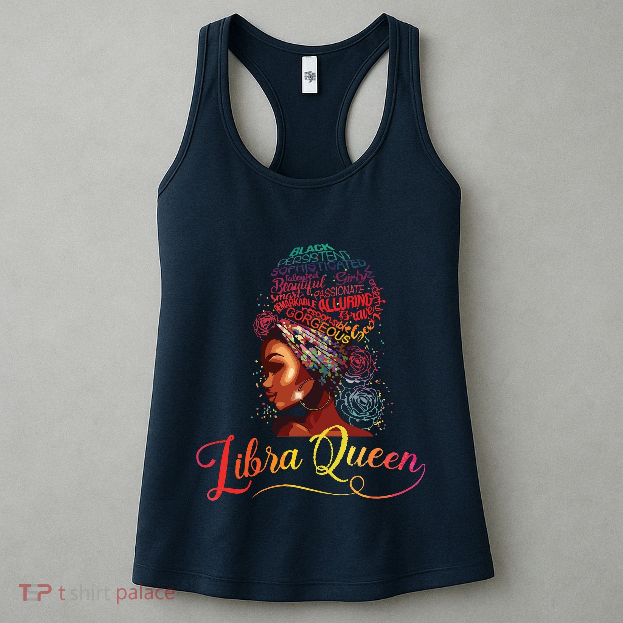 Libra Queen Afro Women September October Melanin Birthday Women's Tank Top