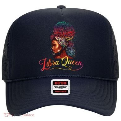 Libra Queen Afro Women September October Melanin Birthday Hat