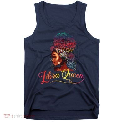 Libra Queen Afro Women September October Melanin Birthday Tank Top