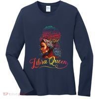 Libra Queen Afro Women September October Melanin Birthday Women's Long Sleeve Shirt thumb 0