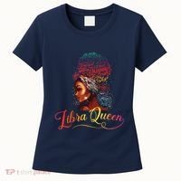 Libra Queen Afro Women September October Melanin Birthday Women's T-Shirt thumb 0