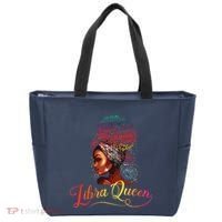Libra Queen Afro Women September October Melanin Birthday Tote Bag thumb 0