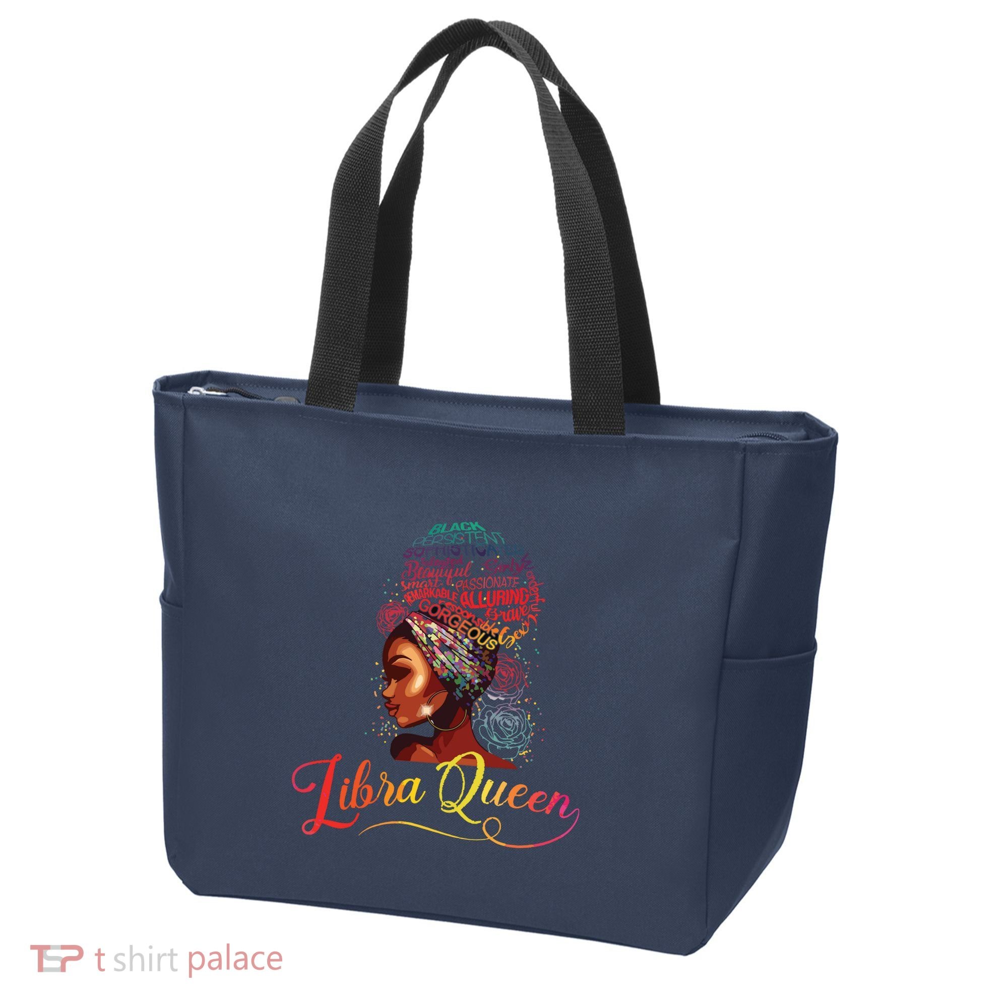Libra Queen Afro Women September October Melanin Birthday Tote Bag