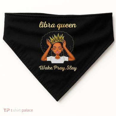 Libra Queens Black Queen September October Birthday USA-Made Doggie Bandana