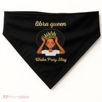 Libra Queens Black Queen September October Birthday USA-Made Doggie Bandana thumb 0