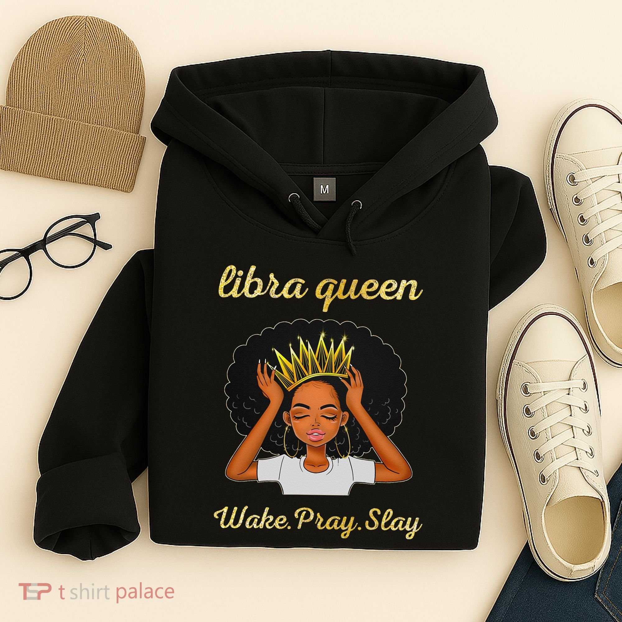 Libra Queens Black Queen September October Birthday Hoodie