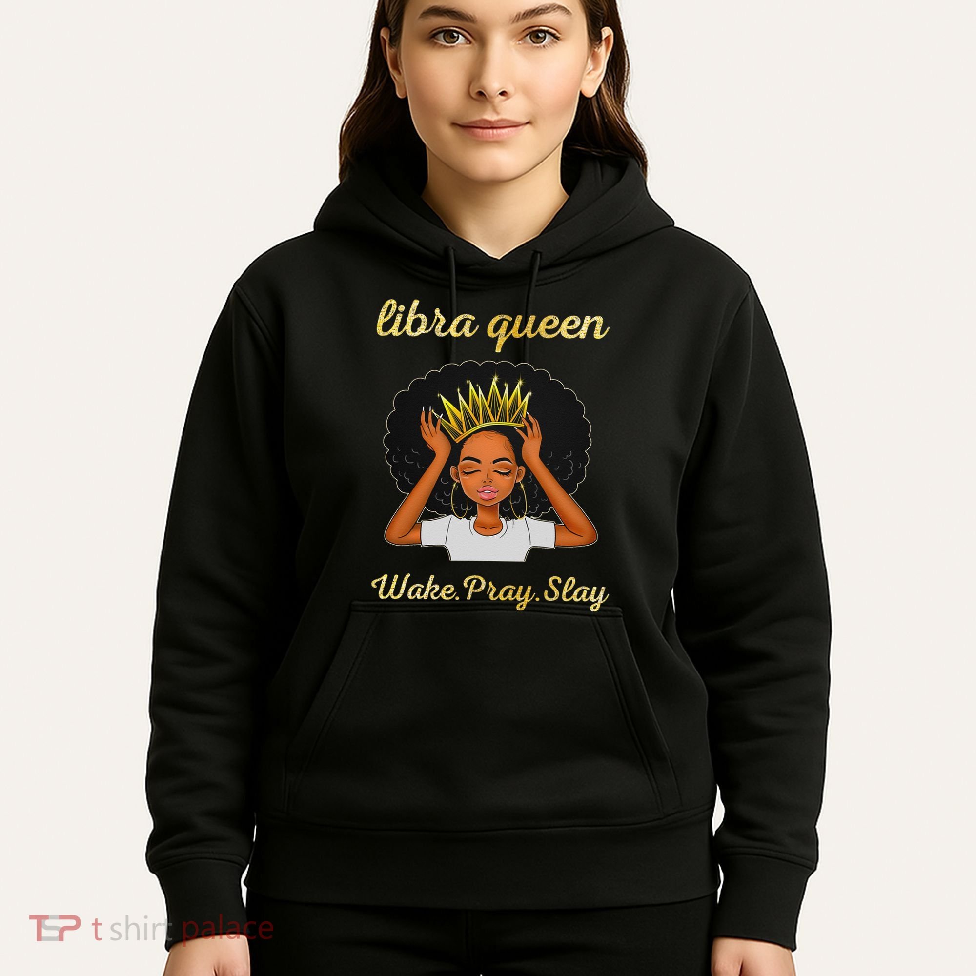 Libra Queens Black Queen September October Birthday Hoodie