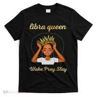 Libra Queens Black Queen September October Birthday T-Shirt thumb 0