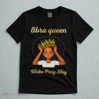 Libra Queens Black Queen September October Birthday T-Shirt thumb 5