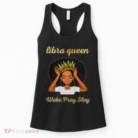 Libra Queens Black Queen September October Birthday Women's Tank Top thumb 0