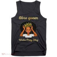 Libra Queens Black Queen September October Birthday Tank Top thumb 0