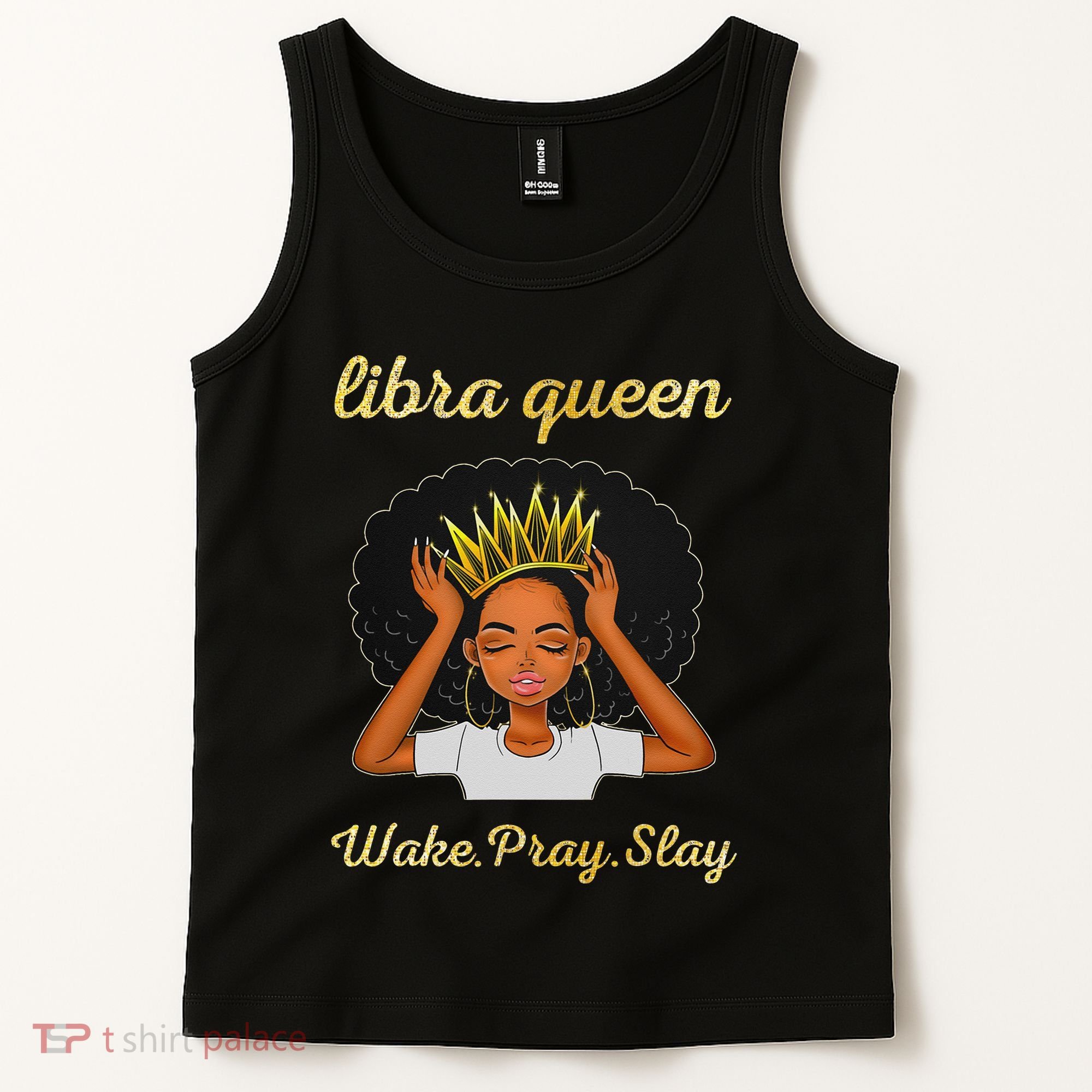 Libra Queens Black Queen September October Birthday Tank Top