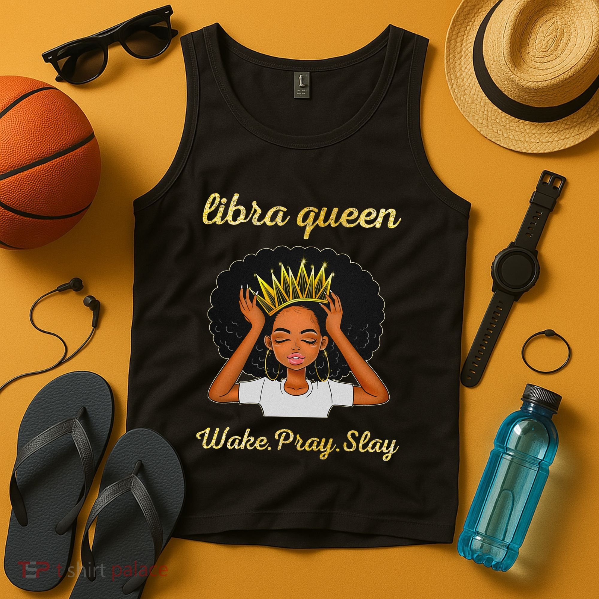 Libra Queens Black Queen September October Birthday Tank Top