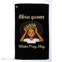 Libra Queens Black Queen September October Birthday Golf Towel thumb 0