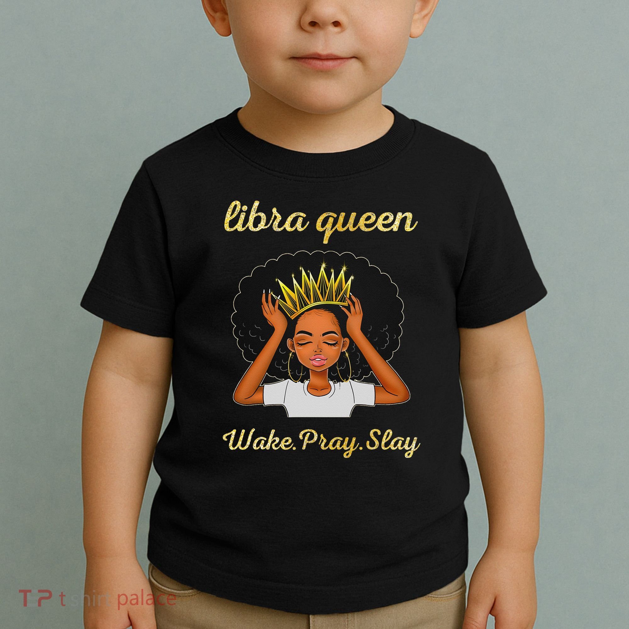 Libra Queens Black Queen September October Birthday Toddler T-Shirt