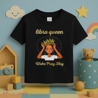 Libra Queens Black Queen September October Birthday Toddler T-Shirt thumb 3