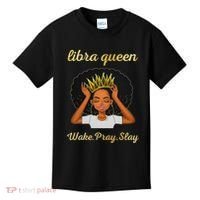 Libra Queens Black Queen September October Birthday Kids T-Shirt thumb 0