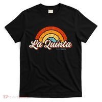 La Quinta California CA Vintage Rainbow Retro 70s T-Shirt thumb 0