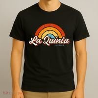 La Quinta California CA Vintage Rainbow Retro 70s T-Shirt thumb 3