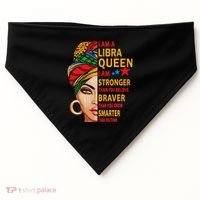 Libra Queen I Am Stronger Birthday Gift For Libra Zodiac USA-Made Doggie Bandana thumb 0