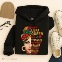 Libra Queen I Am Stronger Birthday Gift For Libra Zodiac Hoodie thumb 4