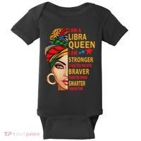 Libra Queen I Am Stronger Birthday Gift For Libra Zodiac Baby Bodysuit thumb 0
