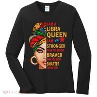 Libra Queen I Am Stronger Birthday Gift For Libra Zodiac Women's Long Sleeve Shirt thumb 0